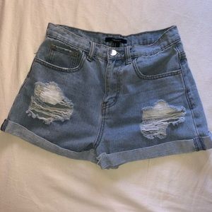 Forever 21 Distressed Denim Shorts